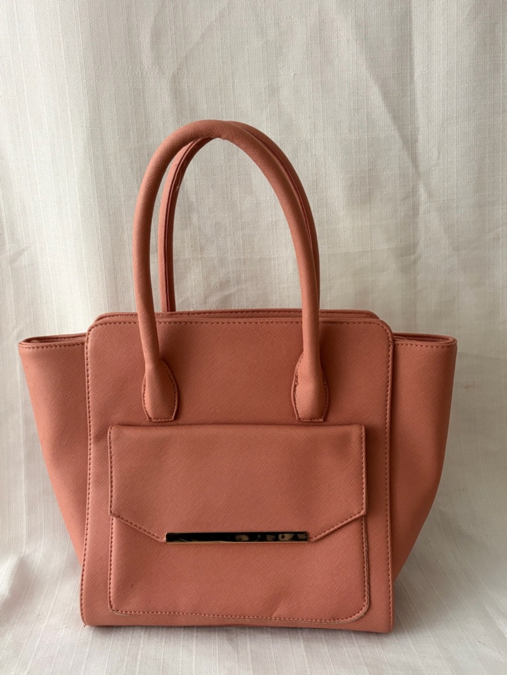 balú Dusty Rose Top Handle Bag Front Pocket Magnetic Snap - Exc Cond(B159),
